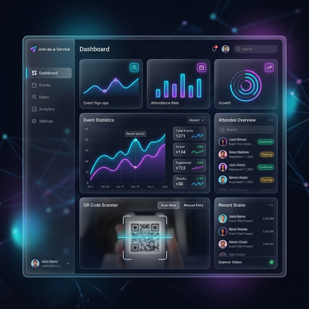Joinky Dashboard Mockup